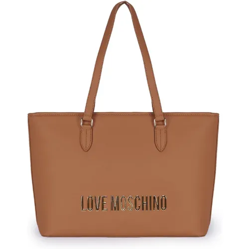 Eco Leather Tote Bag , female, Sizes: ONE SIZE - Love Moschino - Modalova