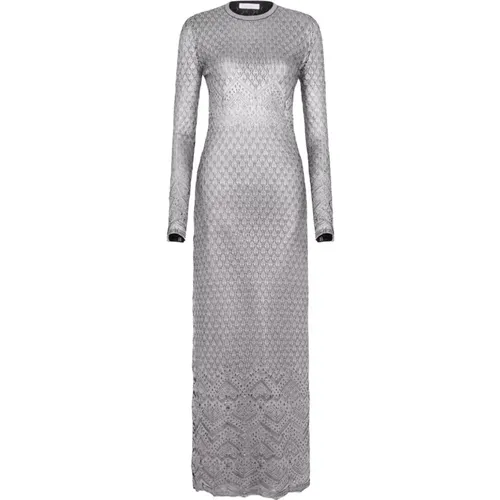 Silver Robe Dress , female, Sizes: M - Paco Rabanne - Modalova