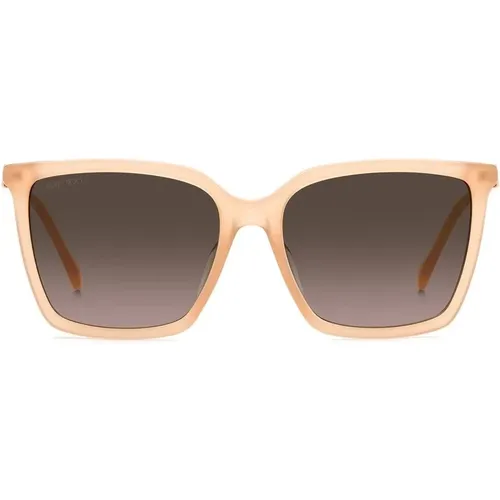 Nude/Brown Shaded Sunglasses , female, Sizes: 56 MM - Jimmy Choo - Modalova