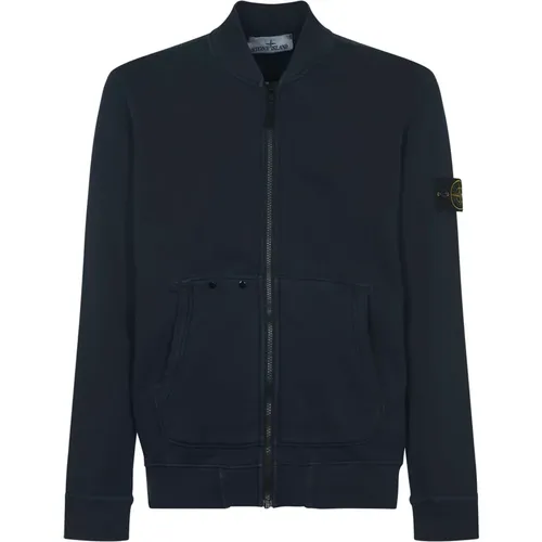 Blaue Pullover Track Stil , Herren, Größe: L - Stone Island - Modalova