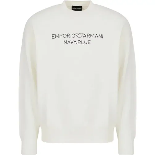 Embroidered Sweater , male, Sizes: M - Emporio Armani - Modalova