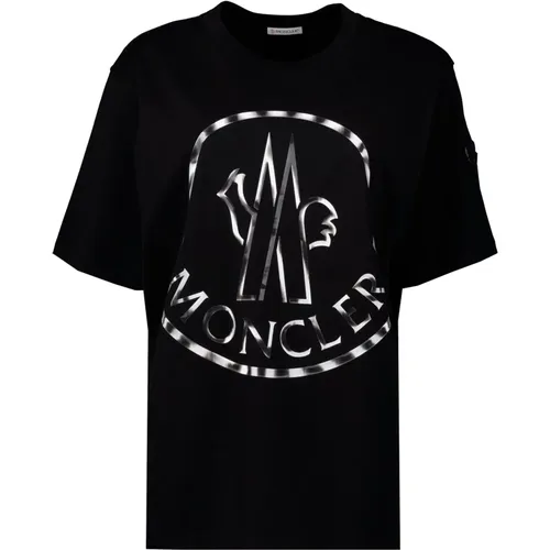 Metallic Logo T-shirt Moncler - Moncler - Modalova