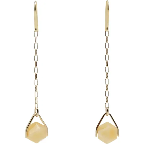 Französische Haken Ohrringe mit Gelbem Stein , Damen, Größe: ONE Size - Isabel marant - Modalova