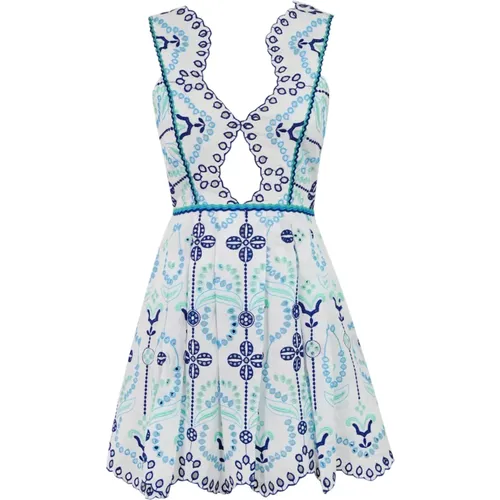 Embroidered Sleeveless V-Neck Dress , female, Sizes: S - Charo Ruiz Ibiza - Modalova