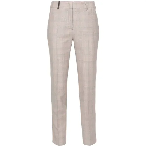 Patch-detail wool blend trousers , female, Sizes: L, M, XS, S - PESERICO - Modalova