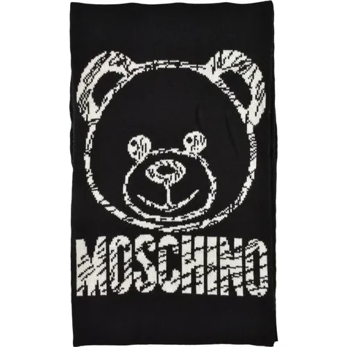 Scarf in Wool and Acrylic Blend , female, Sizes: ONE SIZE - Moschino - Modalova