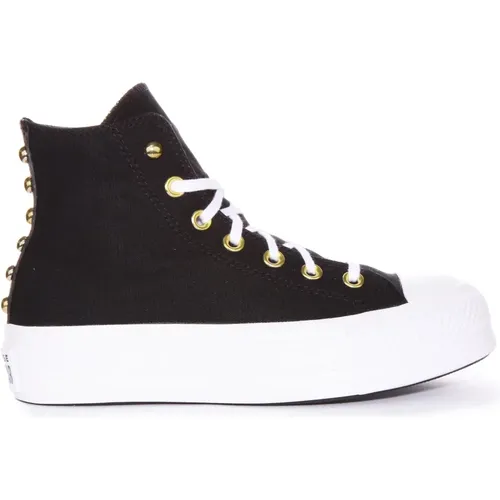 Platform Studded Sneakers in Gold , female, Sizes: 4 1/2 UK, 3 UK, 3 1/2 UK, 6 1/2 UK, 5 UK, 6 UK, 4 UK - Converse - Modalova