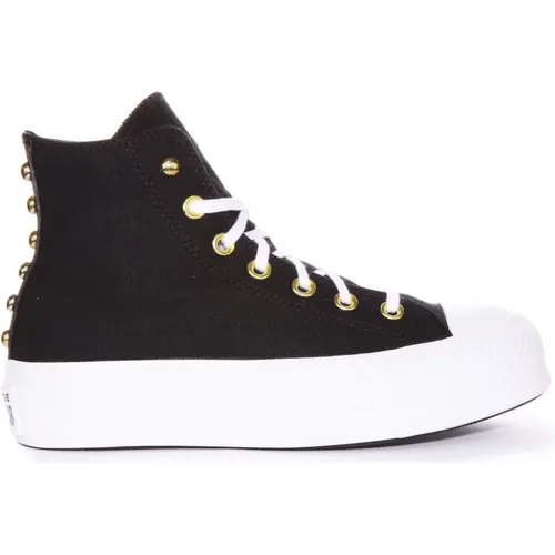 Platform Studded Sneakers in Gold , female, Sizes: 4 1/2 UK, 3 UK, 7 UK, 3 1/2 UK, 6 1/2 UK, 5 UK, 6 UK, 4 UK - Converse - Modalova