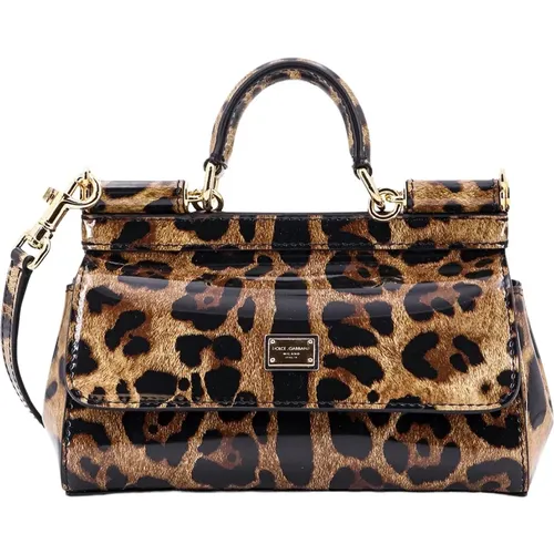 Natural Print Women`s Handbag Aw23 , female, Sizes: ONE SIZE - Dolce & Gabbana - Modalova