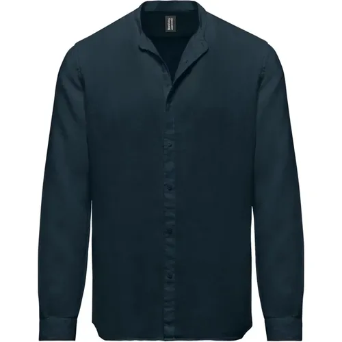 Linen Shirt with Mandarin Collar , male, Sizes: M, S, 2XL, XL - BomBoogie - Modalova