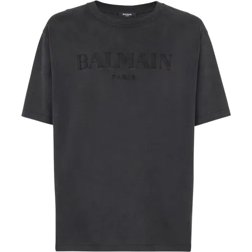 Besticktes Vintage T-Shirt Balmain - Balmain - Modalova