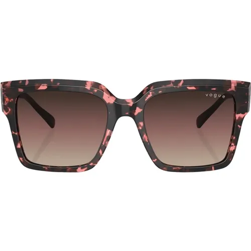Square Sunglasses Brown Gradient Lenses , female, Sizes: 54 MM - Vogue - Modalova