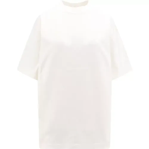 Weißes Geripptes T-Shirt , Damen, Größe: S - Balenciaga - Modalova