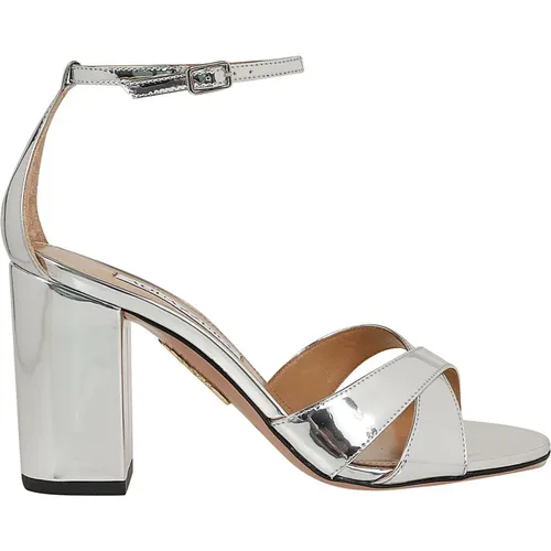Women's Shoes Sandals Metallic Ss24 , female, Sizes: 5 UK, 3 UK - Aquazzura - Modalova