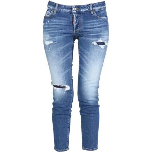 Zerrissene Skinny Jeans Upgrade Italien Blau - Dsquared2 - Modalova