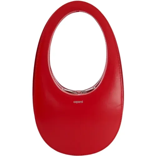 Rote Gloss Mini Swipe Leder Tasche - Coperni - Modalova