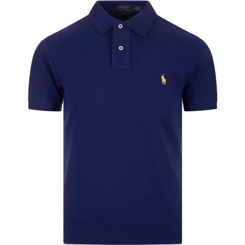 Blaues Poloshirt Amerikanischer Stil Ikone , Herren, Größe: S - Ralph Lauren - Modalova