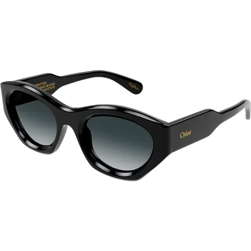 Sonnenbrille Ch0220S Schwarz , Damen, Größe: 53 MM - Chloé - Modalova