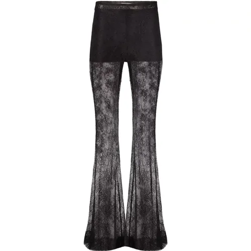 Schwarze Chantilly Lace Flared Hose - Nina Ricci - Modalova