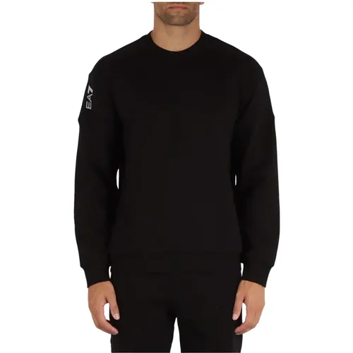 Cotton Logo Sweatshirt , male, Sizes: 2XL - Emporio Armani EA7 - Modalova