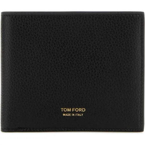 Schwarze Lederbrieftasche für Herren - Tom Ford - Modalova