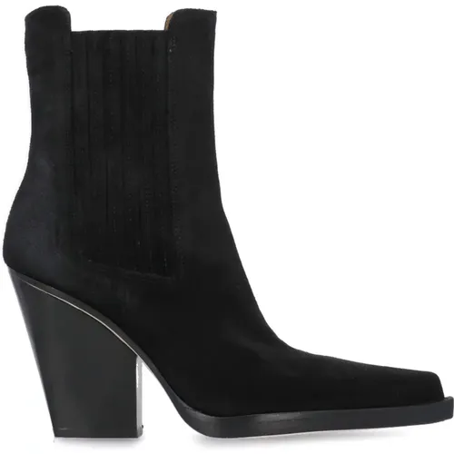 Suede Leather Ankle Boots , female, Sizes: 4 UK - Paris Texas - Modalova