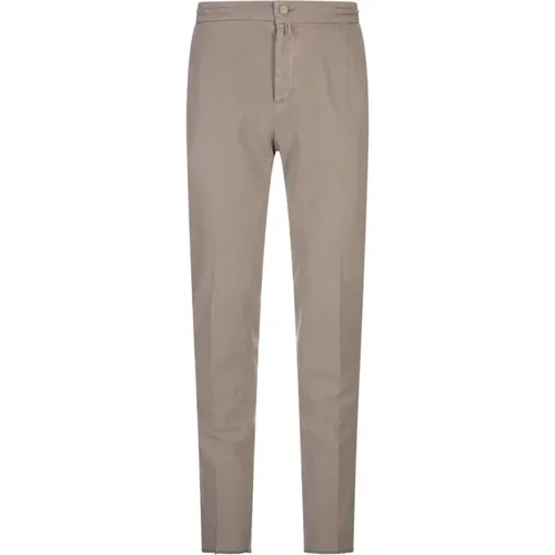 Grey Straight-Leg Cotton Trousers , male, Sizes: W34, W38, W32, W35, W40, W36, W31, W33 - Kiton - Modalova