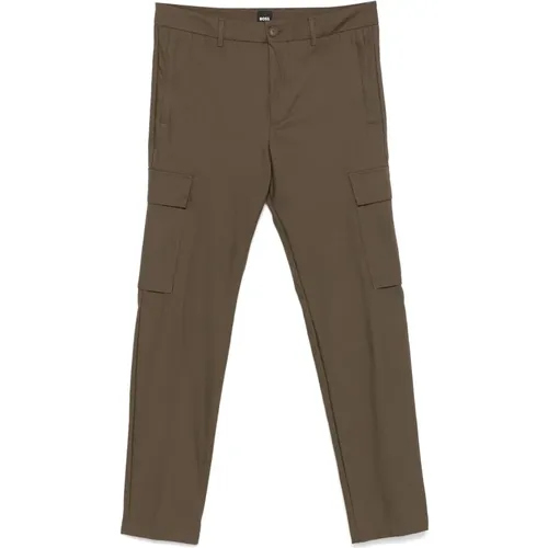 Cargo pants with blended cotton fabric , male, Sizes: 2XL, XL, 4XL, 3XL, L, M - Hugo Boss - Modalova