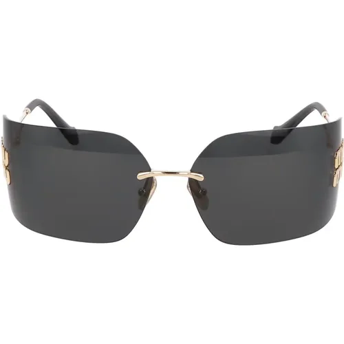 Irreguläre Metallrahmen Sonnenbrille - Miu Miu - Modalova