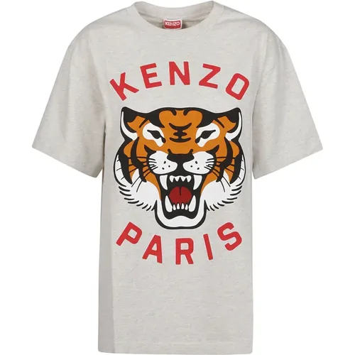 Lucky Tiger Oversize T-Shirt , female, Sizes: XS, 2XS - Kenzo - Modalova