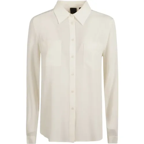 Womens Clothing Shirts Bianco-gelato Vaniglia Aw23 , female, Sizes: S, L - pinko - Modalova