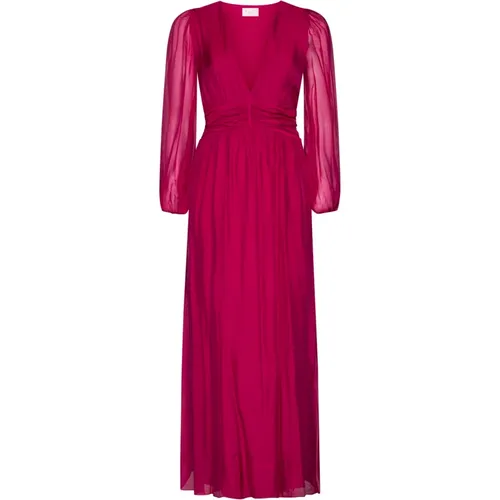 Rotes Langes Kleid , Damen, Größe: L - Kaos - Modalova