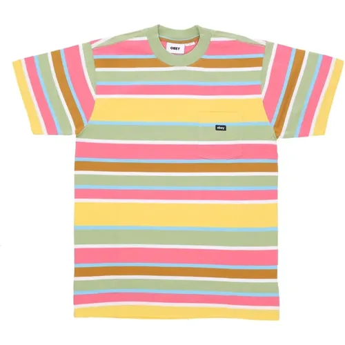 Pocket Tee Bay Leaf Multi , male, Sizes: L, M, S, XL - Obey - Modalova