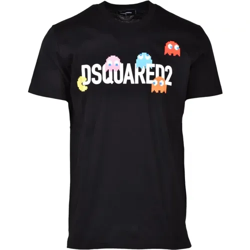 Baumwoll T-shirt , Herren, Größe: S - Dsquared2 - Modalova