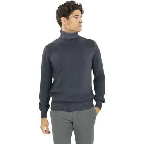 Turtleneck with Ribbed Waist and Cuffs , male, Sizes: L - Filippo De Laurentiis - Modalova