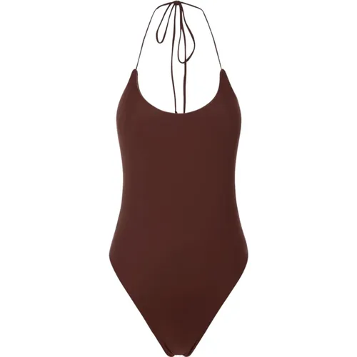 Brauner Monokini mit herausnehmbarer Polsterung , Damen, Größe: L - Me-Fui - Modalova