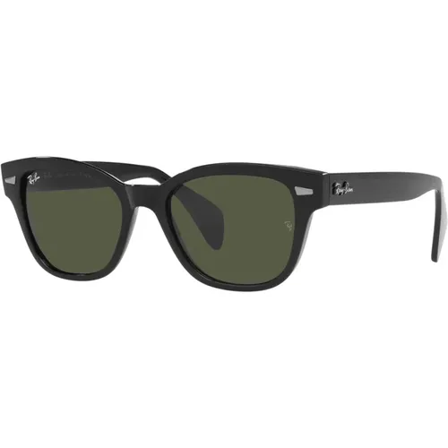 Square Acetate Sunglasses with Green Lenses , unisex, Sizes: 52 MM - Ray-Ban - Modalova