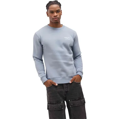 Blau/Weiß Herren Pullover Milano Stil , Herren, Größe: XL - Quotrell - Modalova