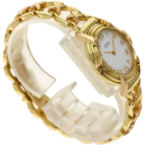 Pre-owned Gold watches , female, Sizes: ONE SIZE - Hermès Vintage - Modalova