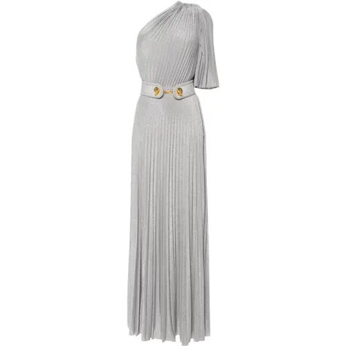 Dresses Silver , female, Sizes: M, L - Elisabetta Franchi - Modalova