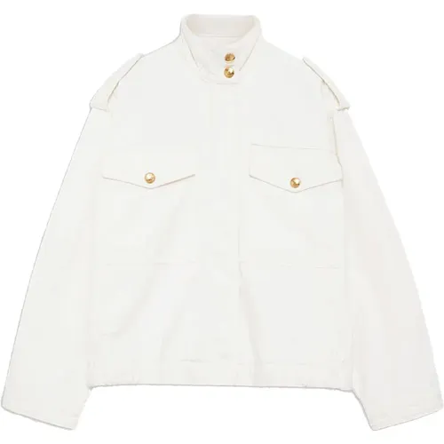 Audrey Jacket Ivory Oversize Button-Up , female, Sizes: M, S, L - Anine Bing - Modalova