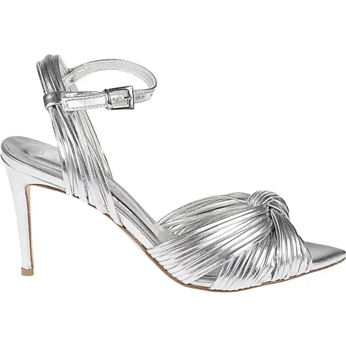 Silver Laminate Sandals , female, Sizes: 3 UK - Ncub - Modalova