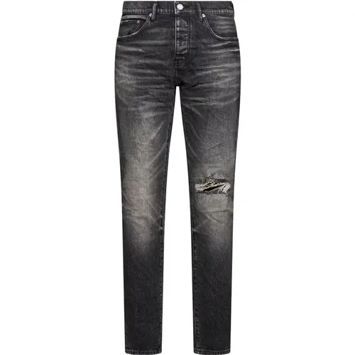 Paint-Splatter Denim Jeans , male, Sizes: W32, W34, W31, W30, W33 - Purple Brand - Modalova