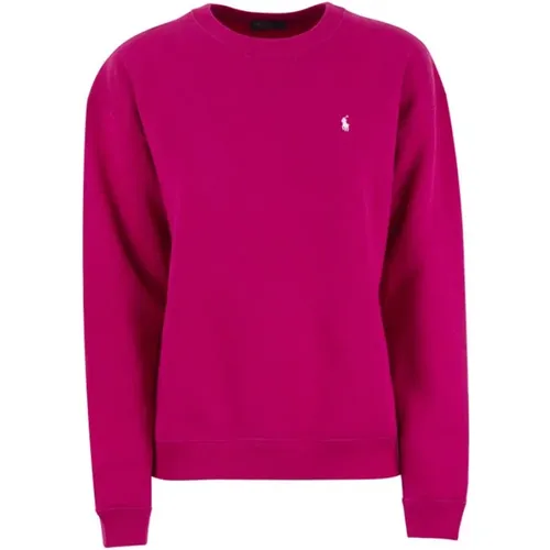 Crewneck Baumwoll-Sweatshirt , Damen, Größe: L - Ralph Lauren - Modalova