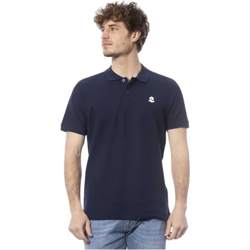 Blaues Baumwoll-Poloshirt mit Logo , Herren, Größe: S - Invicta - Modalova