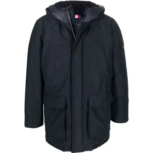 Grüne Dry Wax Pufferjacke , Herren, Größe: XL - Tommy Hilfiger - Modalova