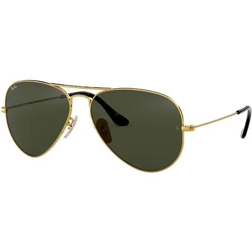 Aviator Sunglasses in Gold with Green Lenses , unisex, Sizes: 58 MM - Ray-Ban - Modalova