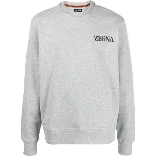 Men Clothing Sweatshirts Black Ss23 , male, Sizes: L - Ermenegildo Zegna - Modalova