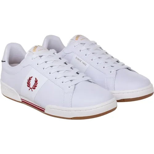 Thick Leather Tennis Shoes , male, Sizes: 6 UK - Fred Perry - Modalova