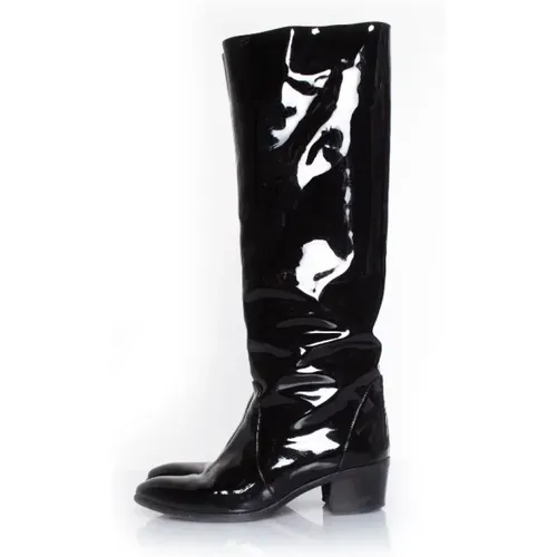 Pre-owned Leather boots , female, Sizes: 5 1/2 UK - Chanel Vintage - Modalova